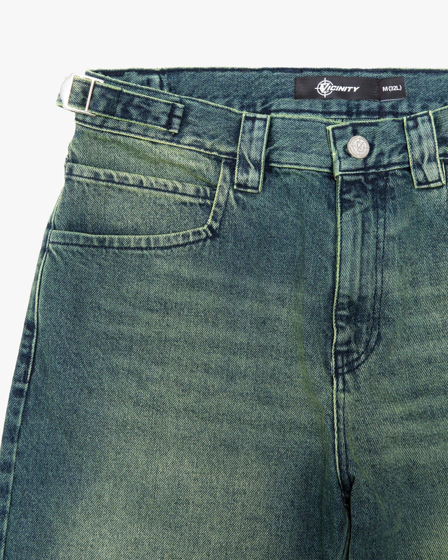 GREEN TINTED DENIM
