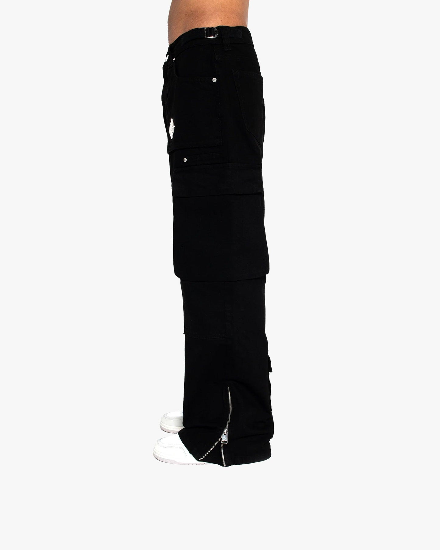 FLARED CARPENTER CARGOPANTS BLACK