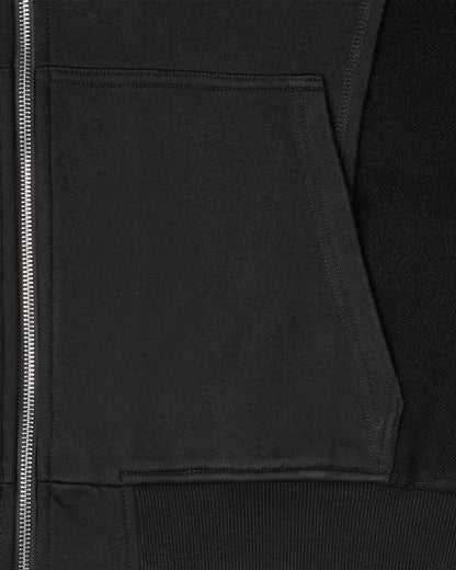 INSIDE OUT ZIP HOODIE BLACK