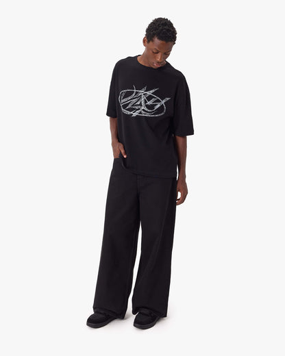 DRAWN SCRIPT TEE BLACK