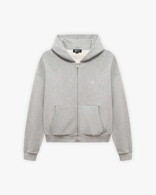 SOFTS ZIP-HOODIE GREY MELANGE