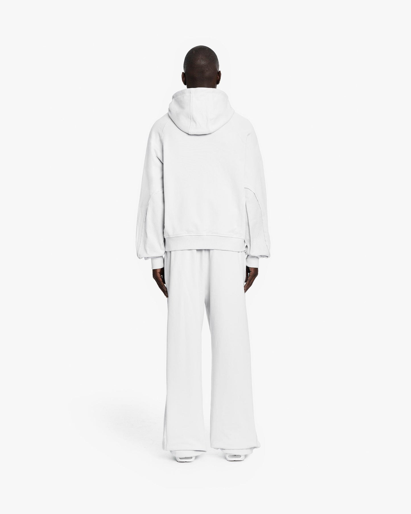 INSIDE OUT ZIP HOODIE WHITE