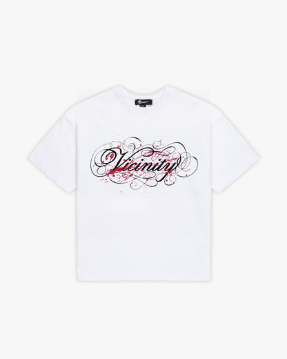 SPLATTER TEE WHITE