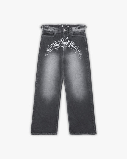 OUTLINED MIRAGE DENIM GREY / WHITE