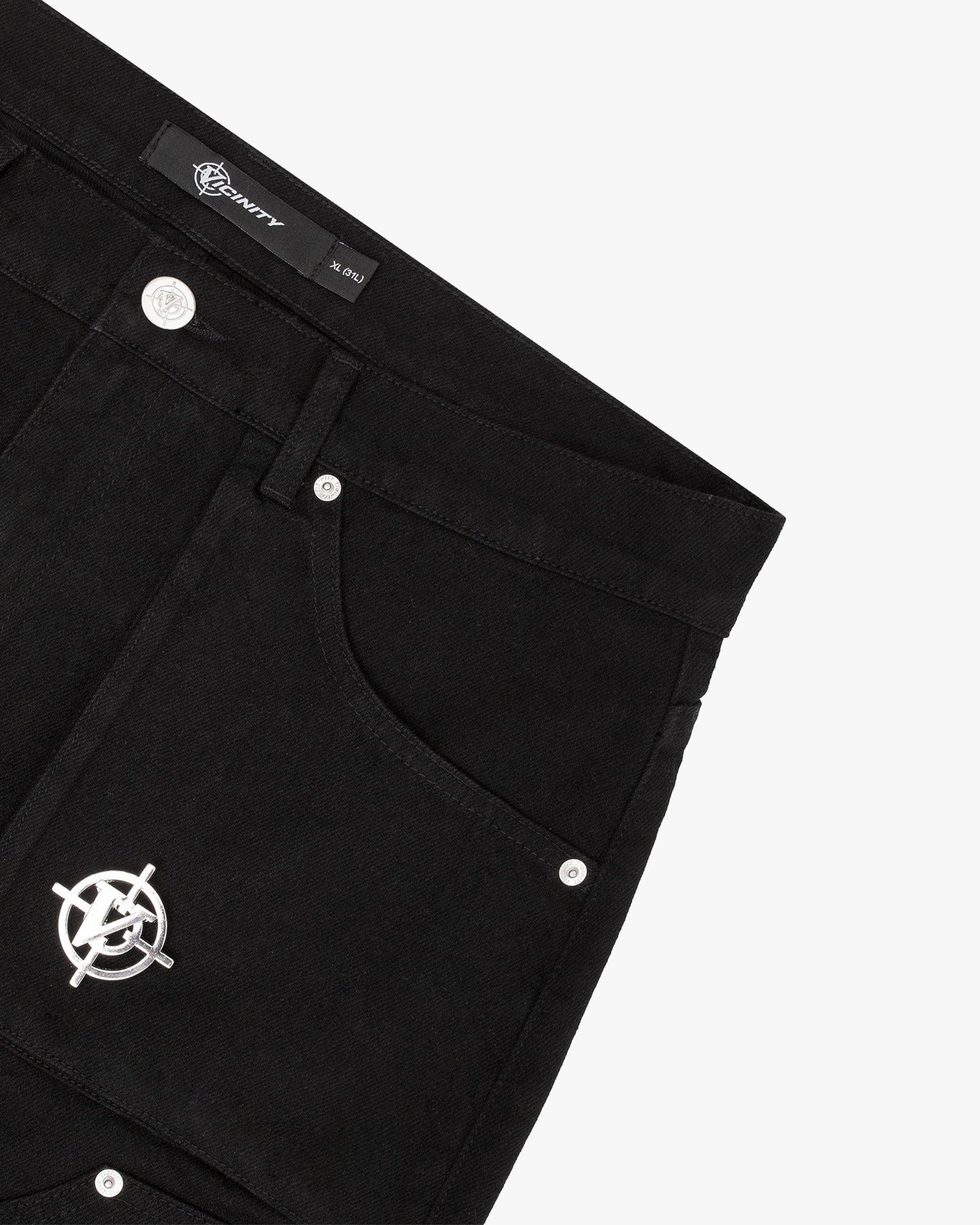 FLARED CARPENTER CARGOPANTS BLACK