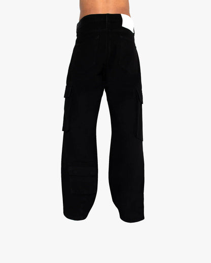 FLARED CARPENTER CARGOPANTS BLACK