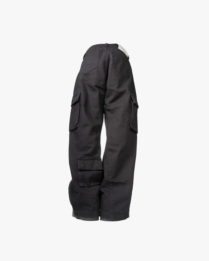 FLARED CARPENTER CARGOPANTS BLACK