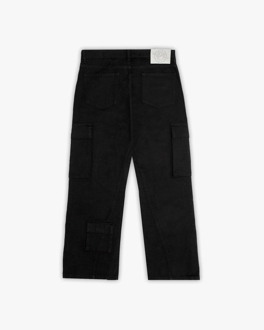 FLARED CARPENTER CARGOPANTS BLACK